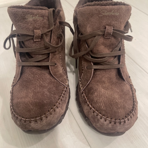 Skechers women’s bikers Lineage Chukka boot suede 9.5 - Picture 5 of 6